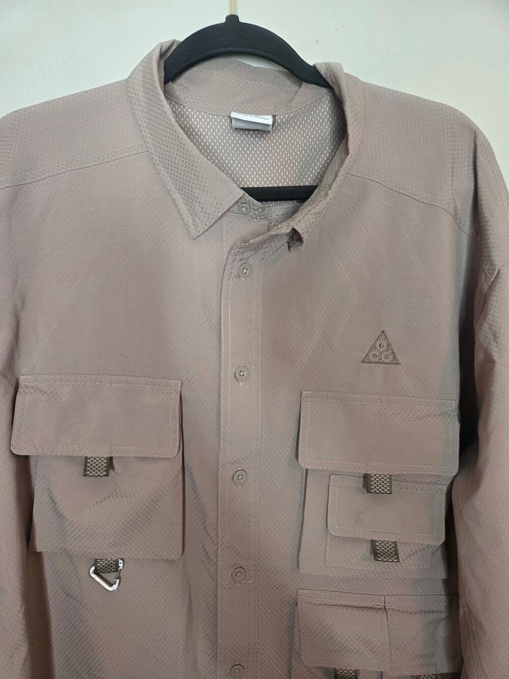 Nike ACG Dri-Fit ADV Mens XXL Beige Long Sleeve Trail Shirt